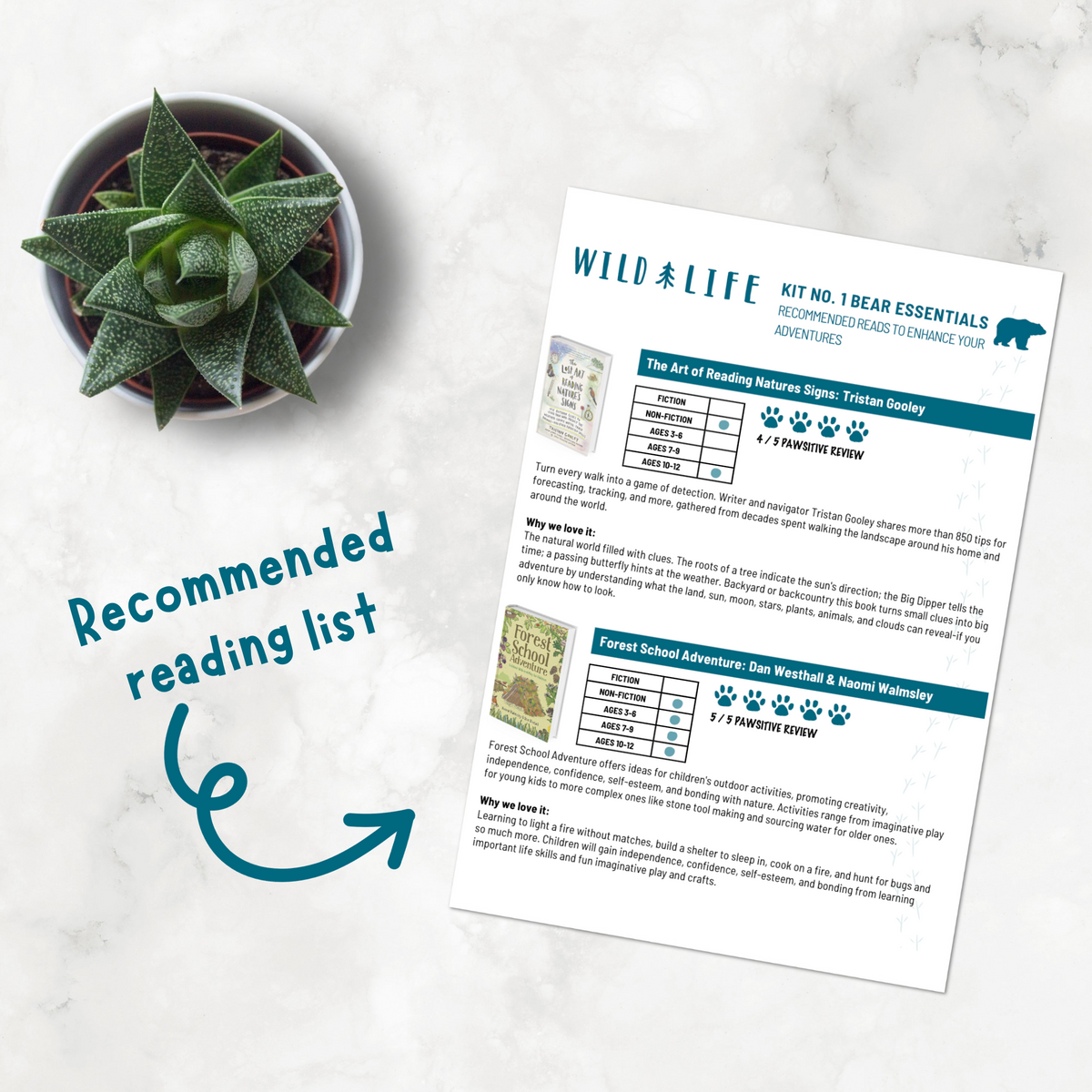 001 Bear Essentials Digital Download: Reading Lists - Ideal for Parents and Teachers