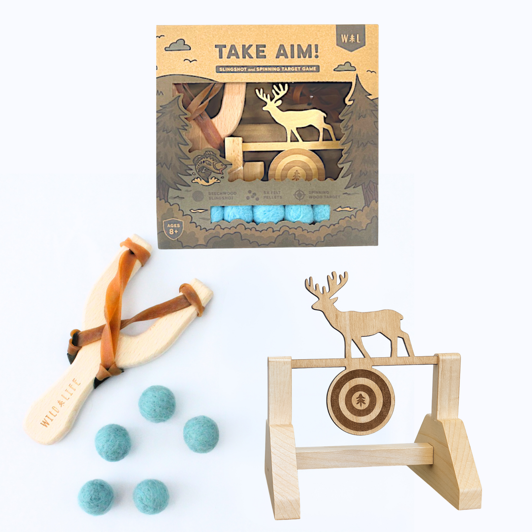 Take Aim - Slingshot + Spinning Target