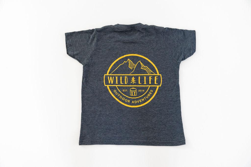 Kids Wild | Life "Summer Camp" T-Shirt Blended Blue/Grey - Wild | Life Outdoor Adventures