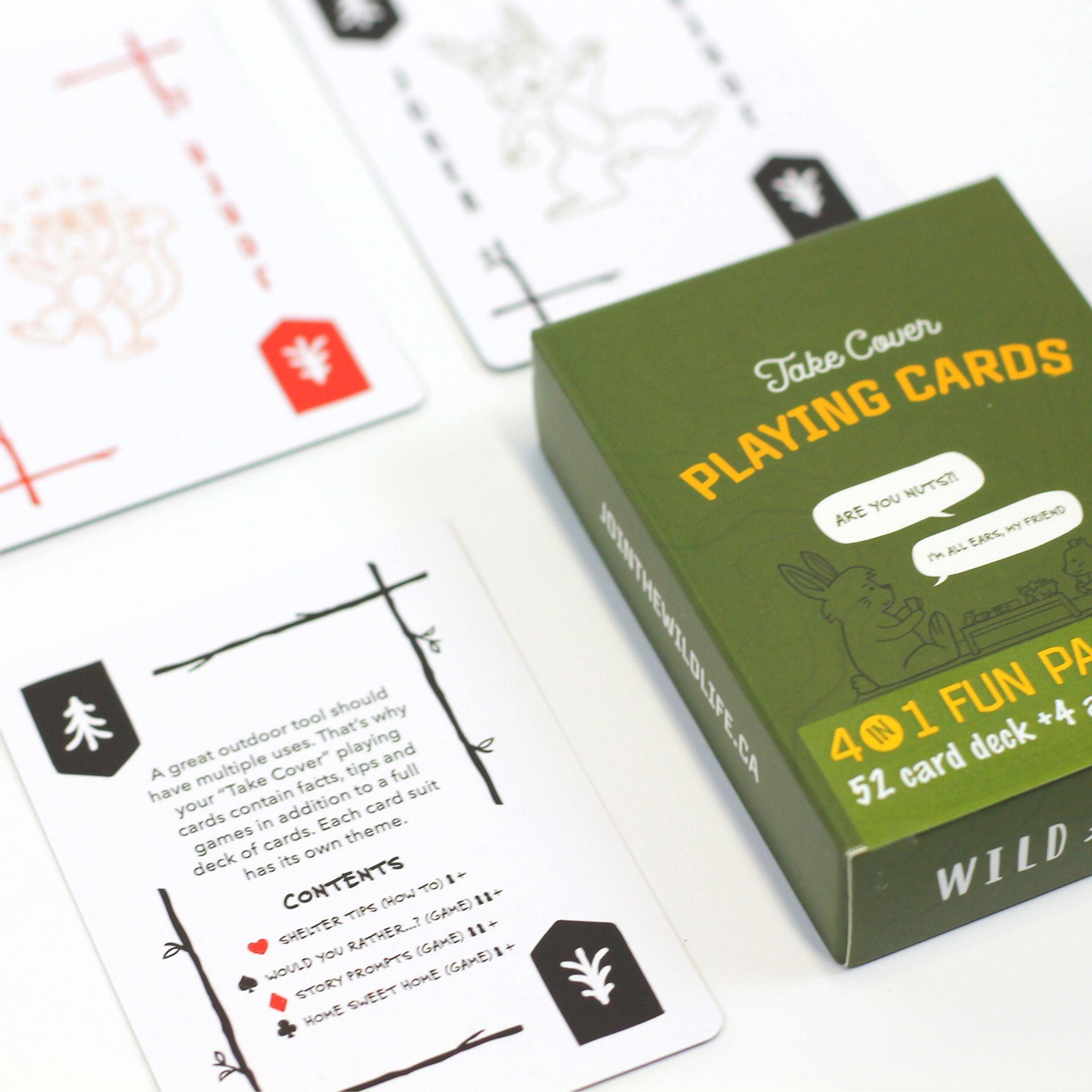 "Take Cover" 4 in 1 Card Game Wild Life Outdoor Adventures