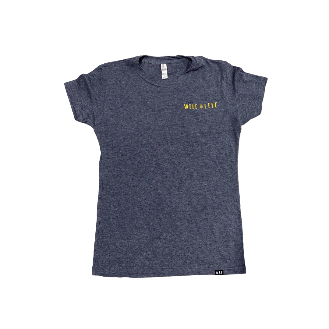 Women's "Summer Camp" Blended T-Shirt Blue/Grey - Wild | Life Outdoor Adventures
