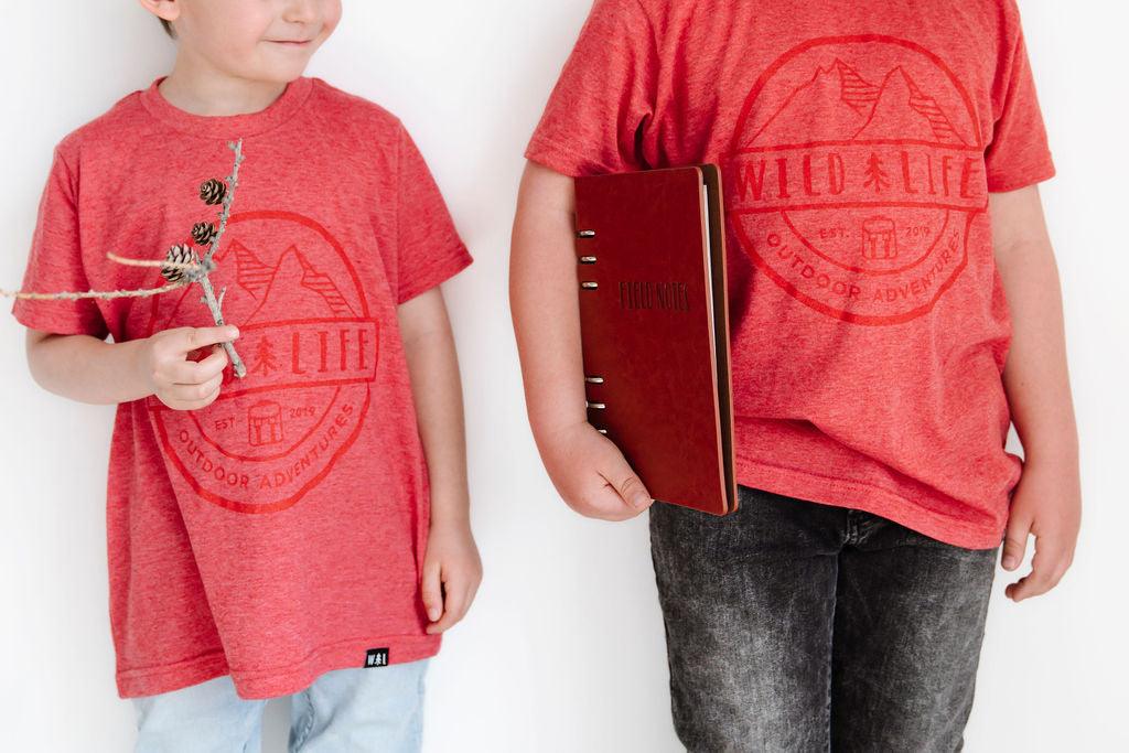 Kids Wild | Life "Wild Warden" T-Shirt Blended Heather Red - Wild | Life Outdoor Adventures
